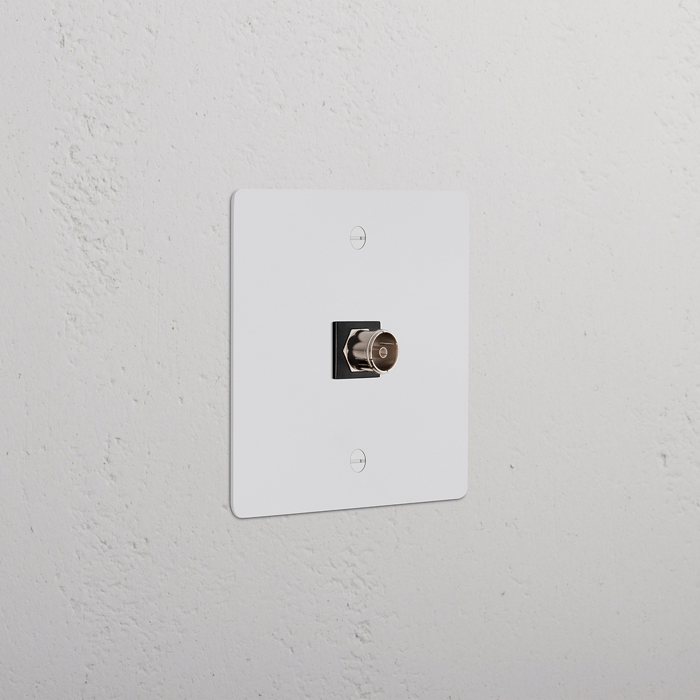 Single TV Socket - Paintable | Black
