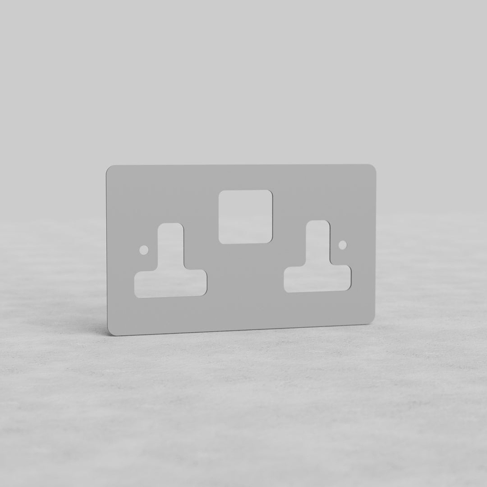 2G 13A UK Socket Front Plate – Paintable