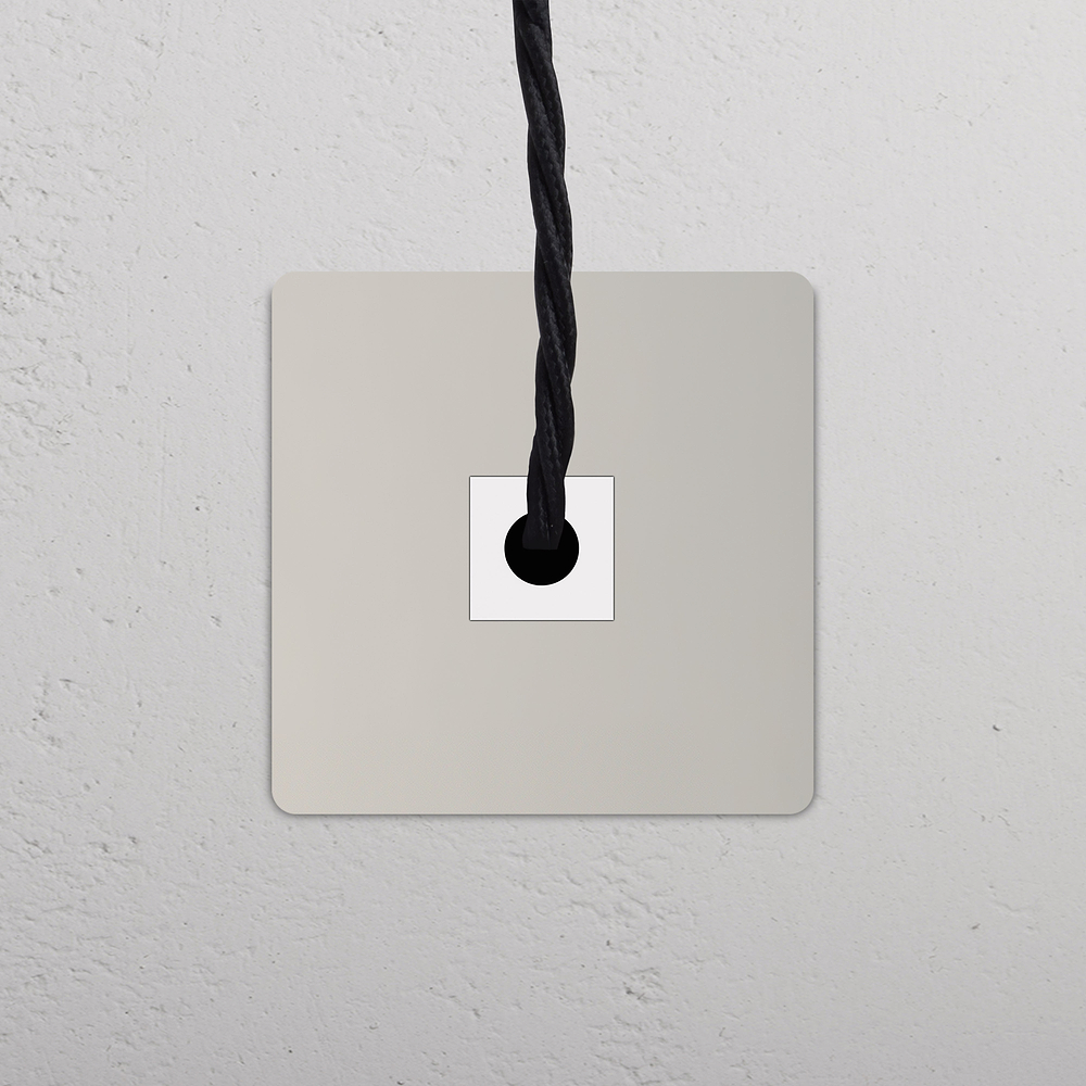 Grove Single Cable Outlet - Polished Nickel | White