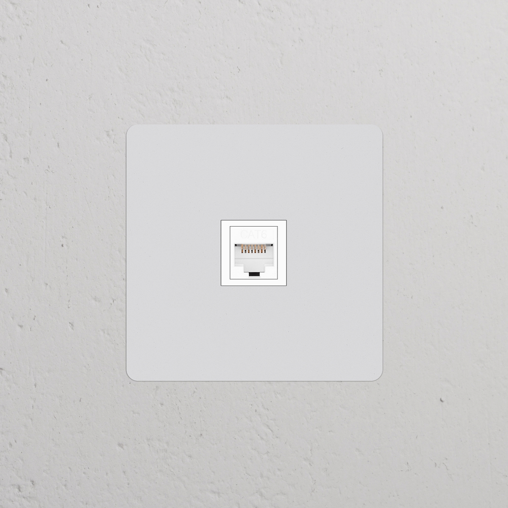 Kew Single RJ45 Socket - Paintable | White
