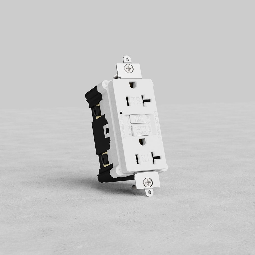 GFCI Power Outlet 20A - White