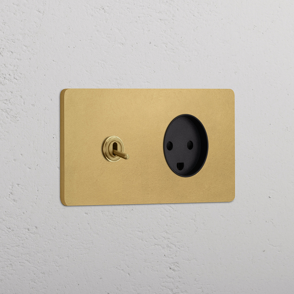 Grove Double Toggle & Danish Type K Socket - Antique Brass | Black