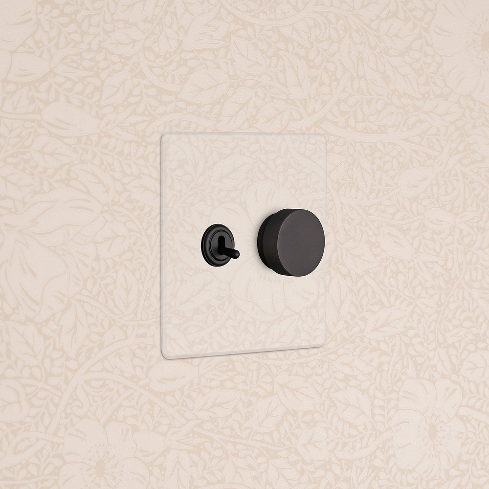 Kew 2G Toggle & Dimmer Switch - Clear Bronze