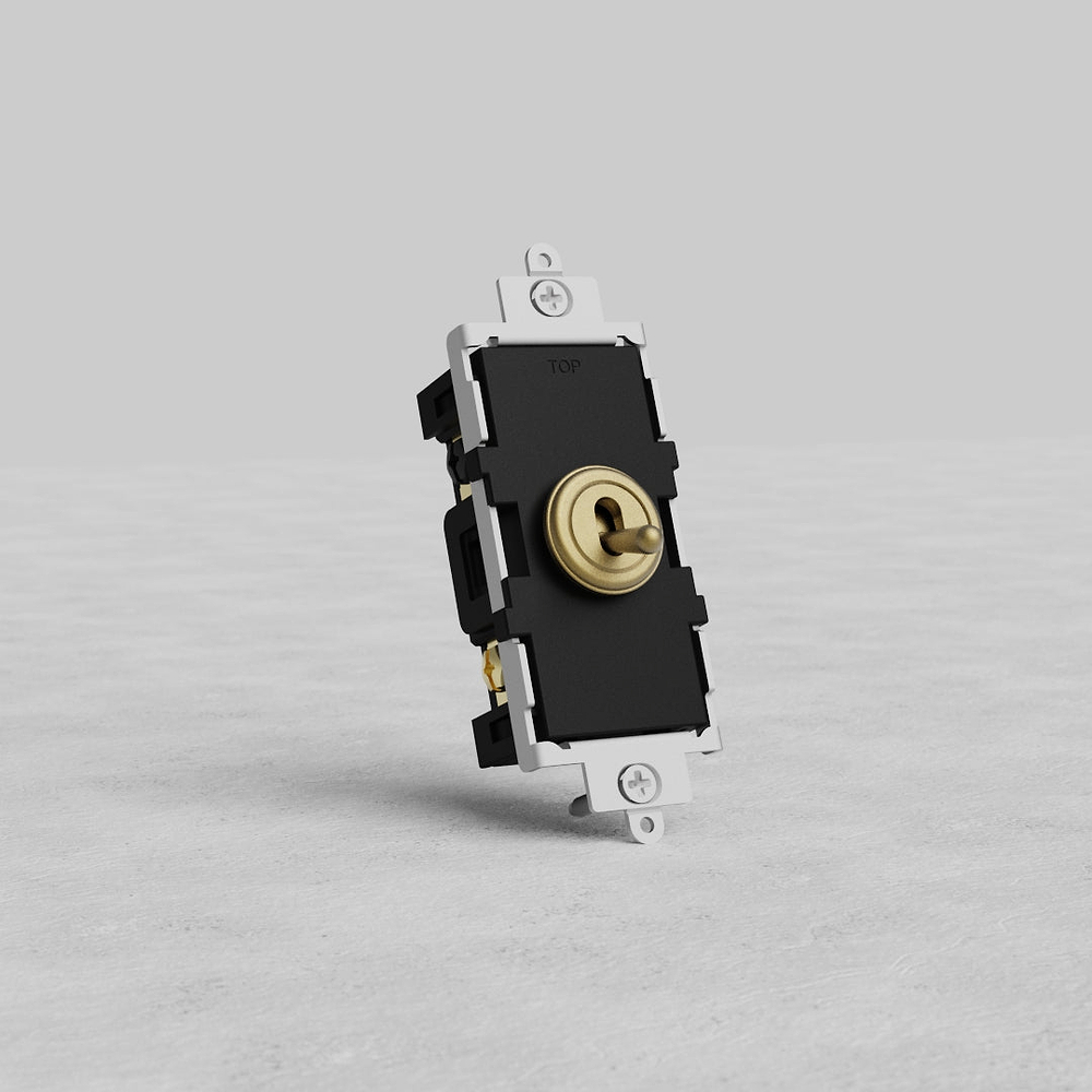 Four Way Toggle Switch - Antique Brass