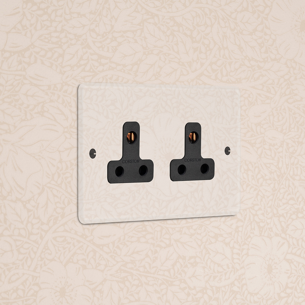 Double 2x 5A Light Socket - Clear | Black