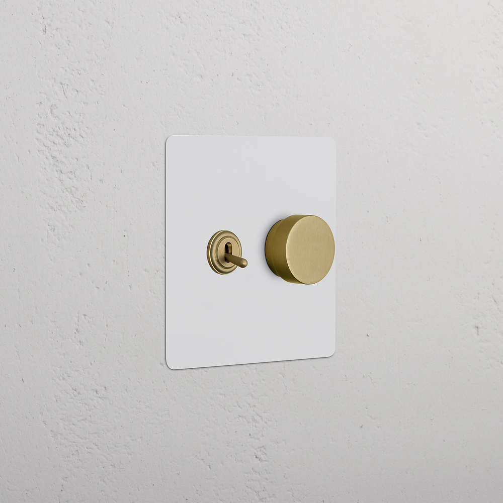 Kew 2G Toggle & Dimmer Switch - Paintable Antique Brass