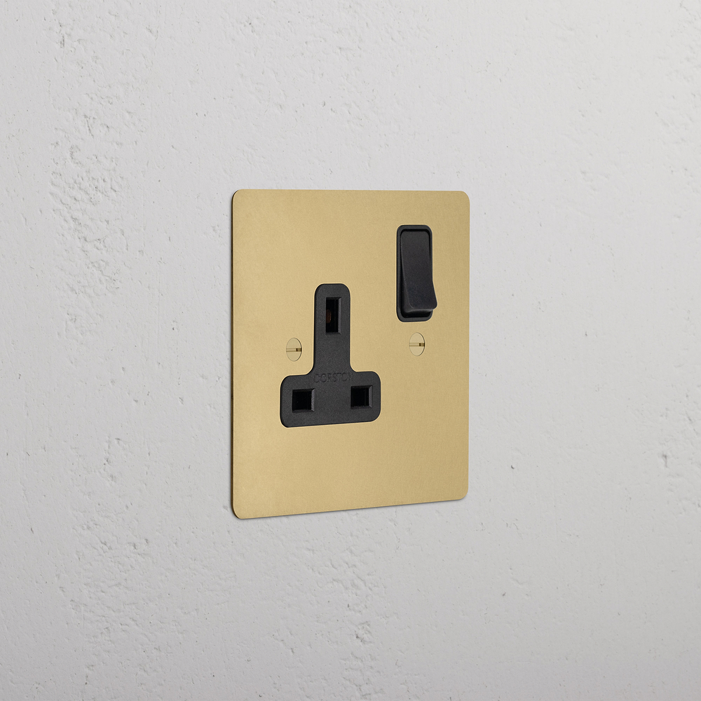 Single Socket - Antique Brass | Black