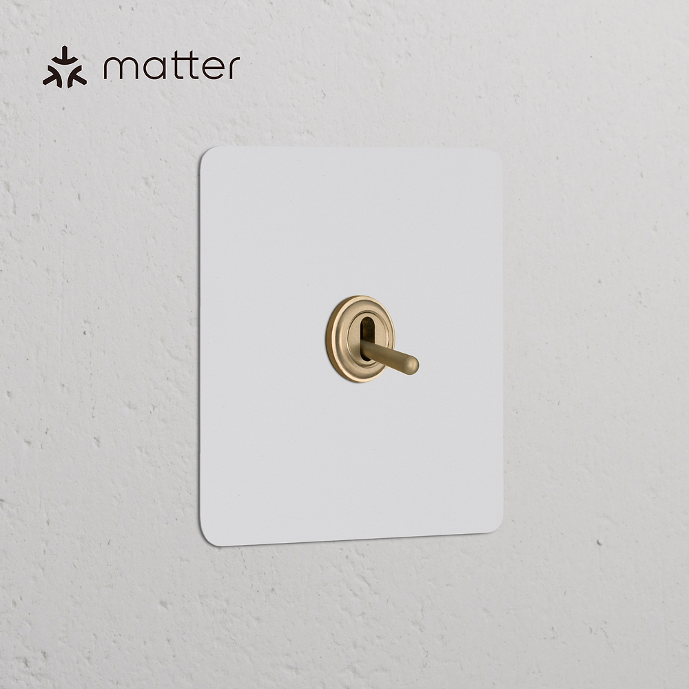 Single Smart Retractive Toggle Switch – Paintable Antique Brass