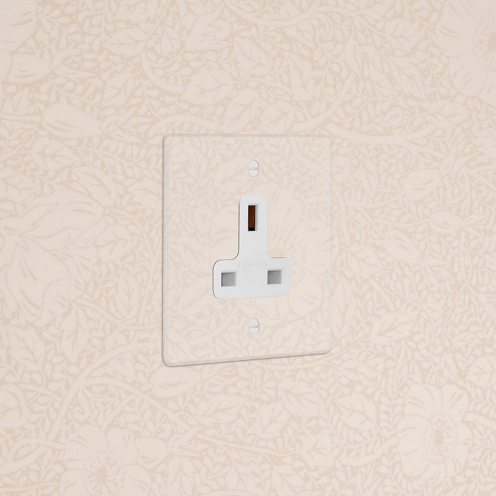Single 13A Unswitched Socket - Clear | White