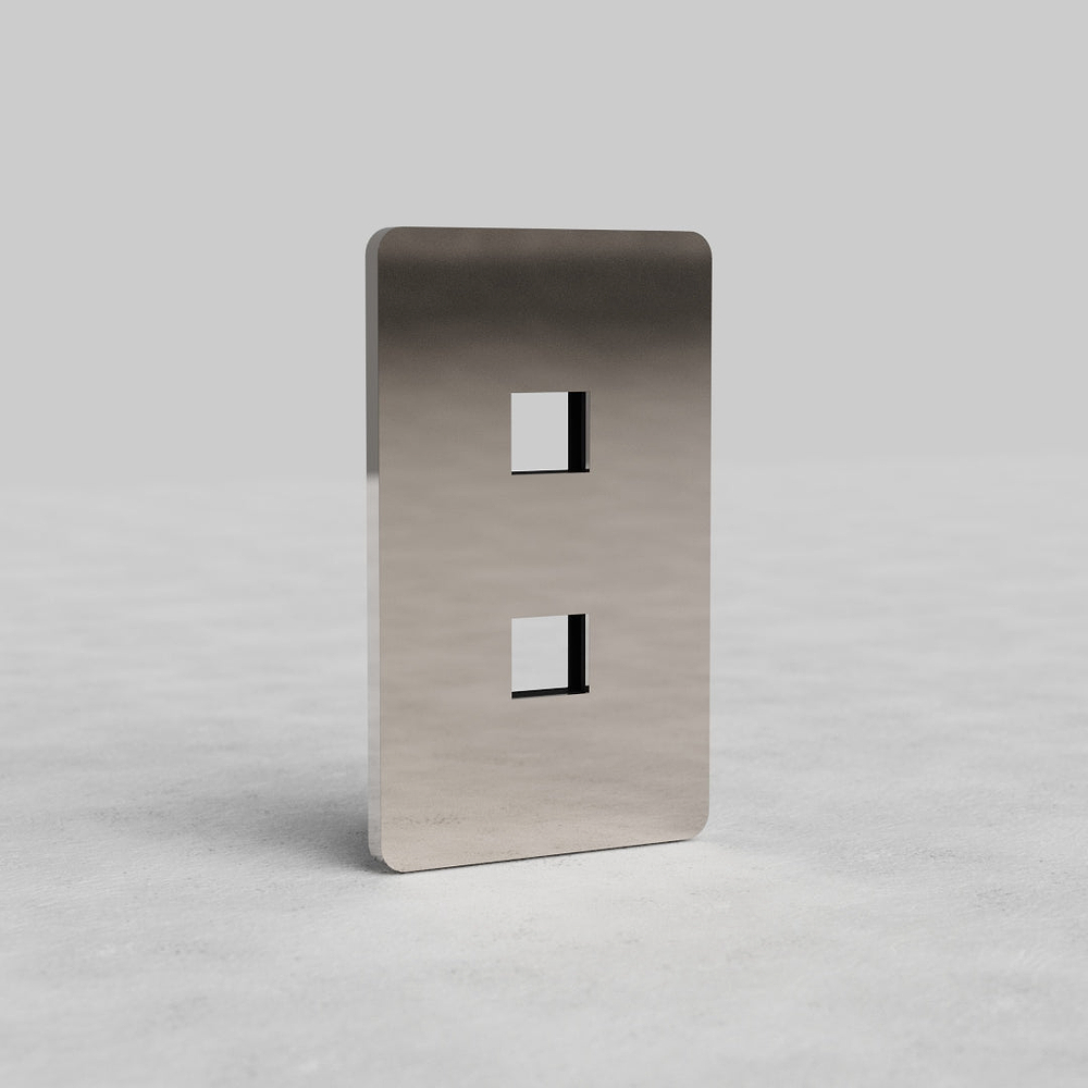 Grove 1G 2x Keystone Plate - Polished Nickel