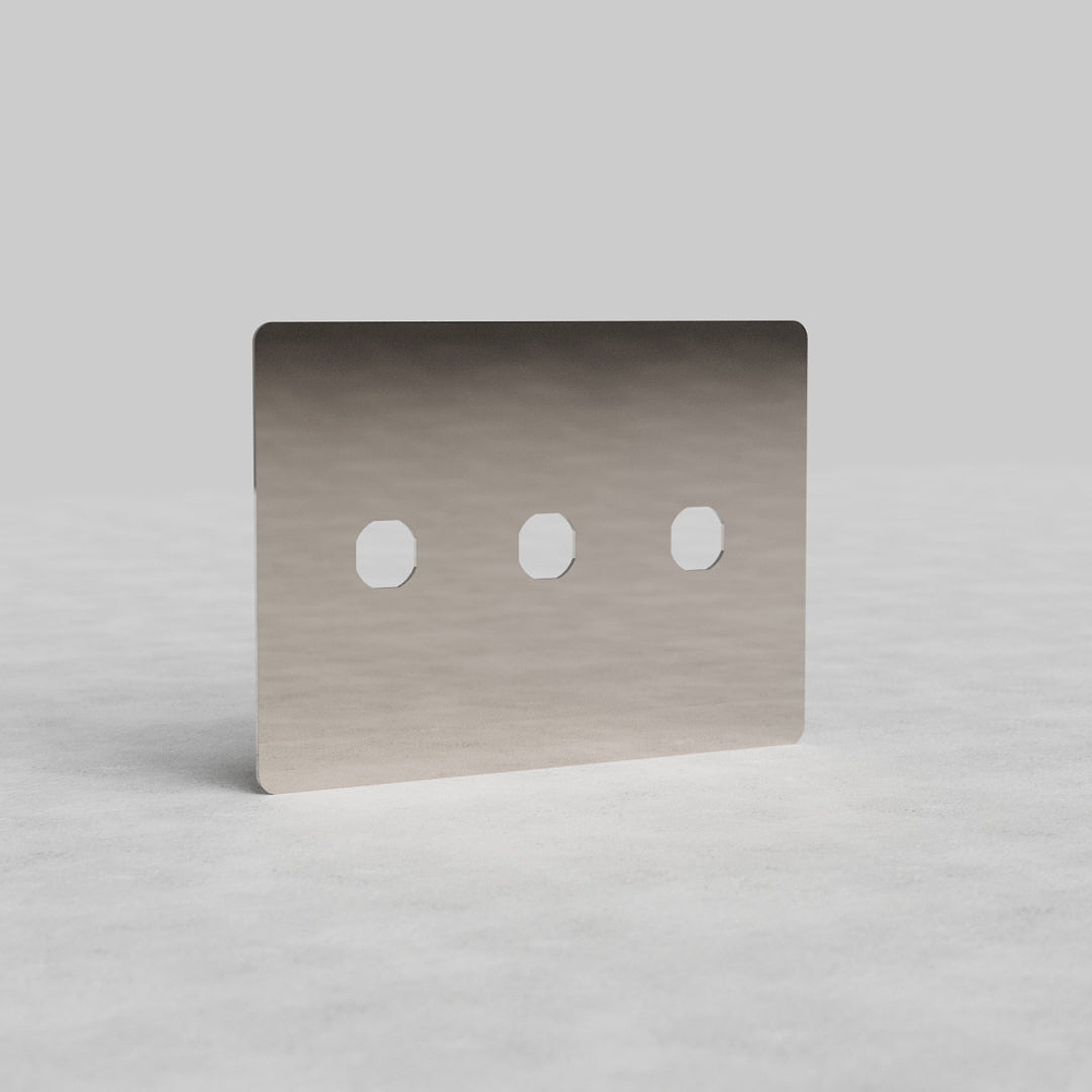 Kew 3G Switch Plate - Polished Nickel