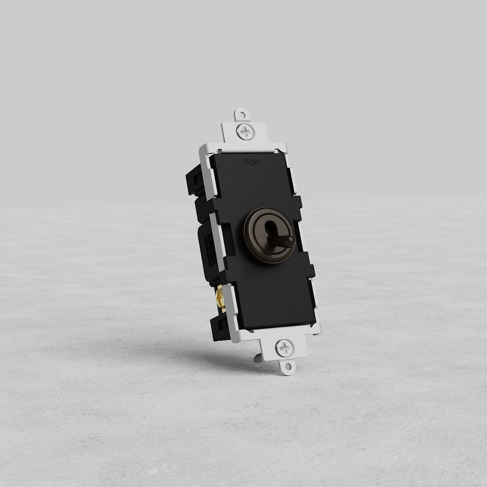 Double Pole Toggle Switch - Bronze