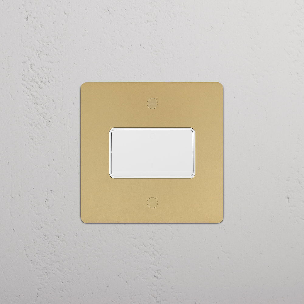 Single Fan Isolator Switch - Antique Brass | White