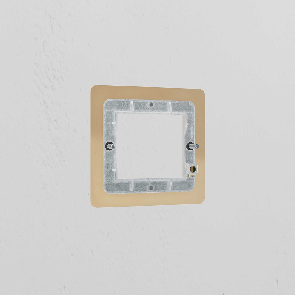 Single 50mm Module Plate - Antique Brass