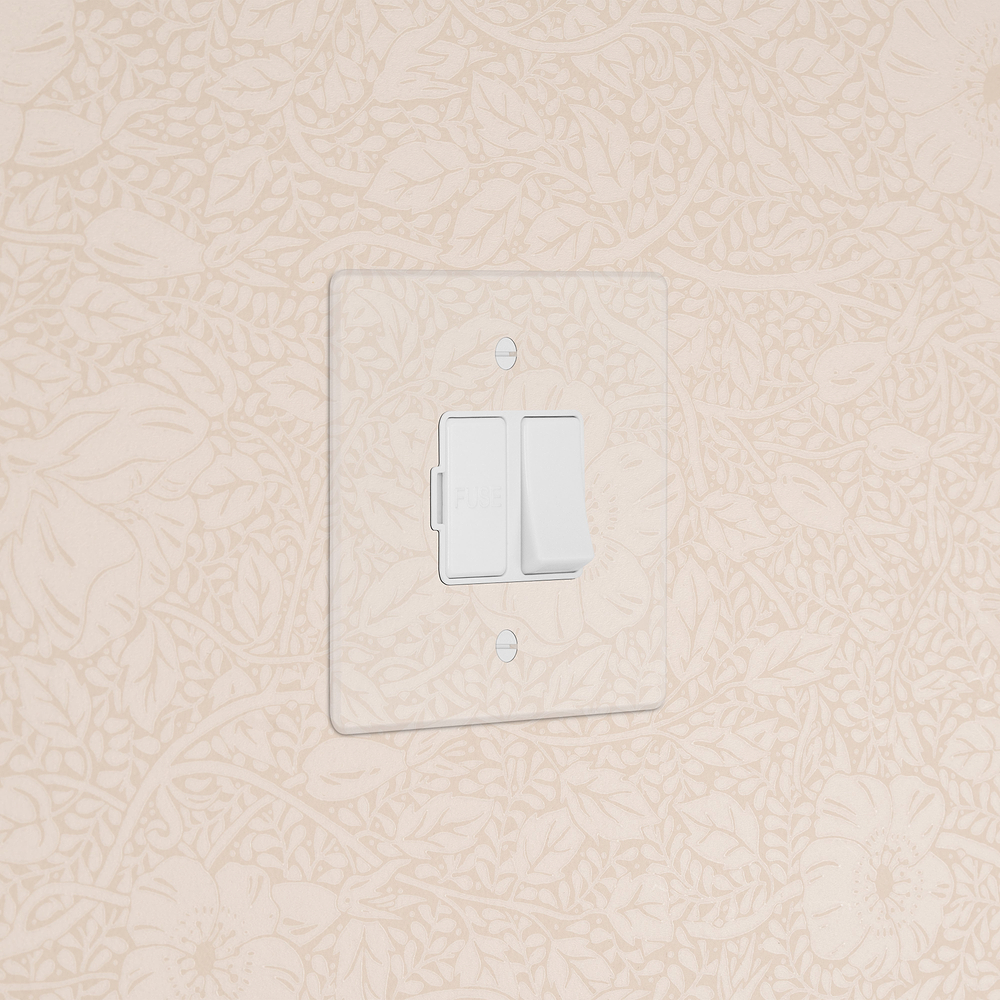 Single Switched Fused Spur (FCU) - Clear | White