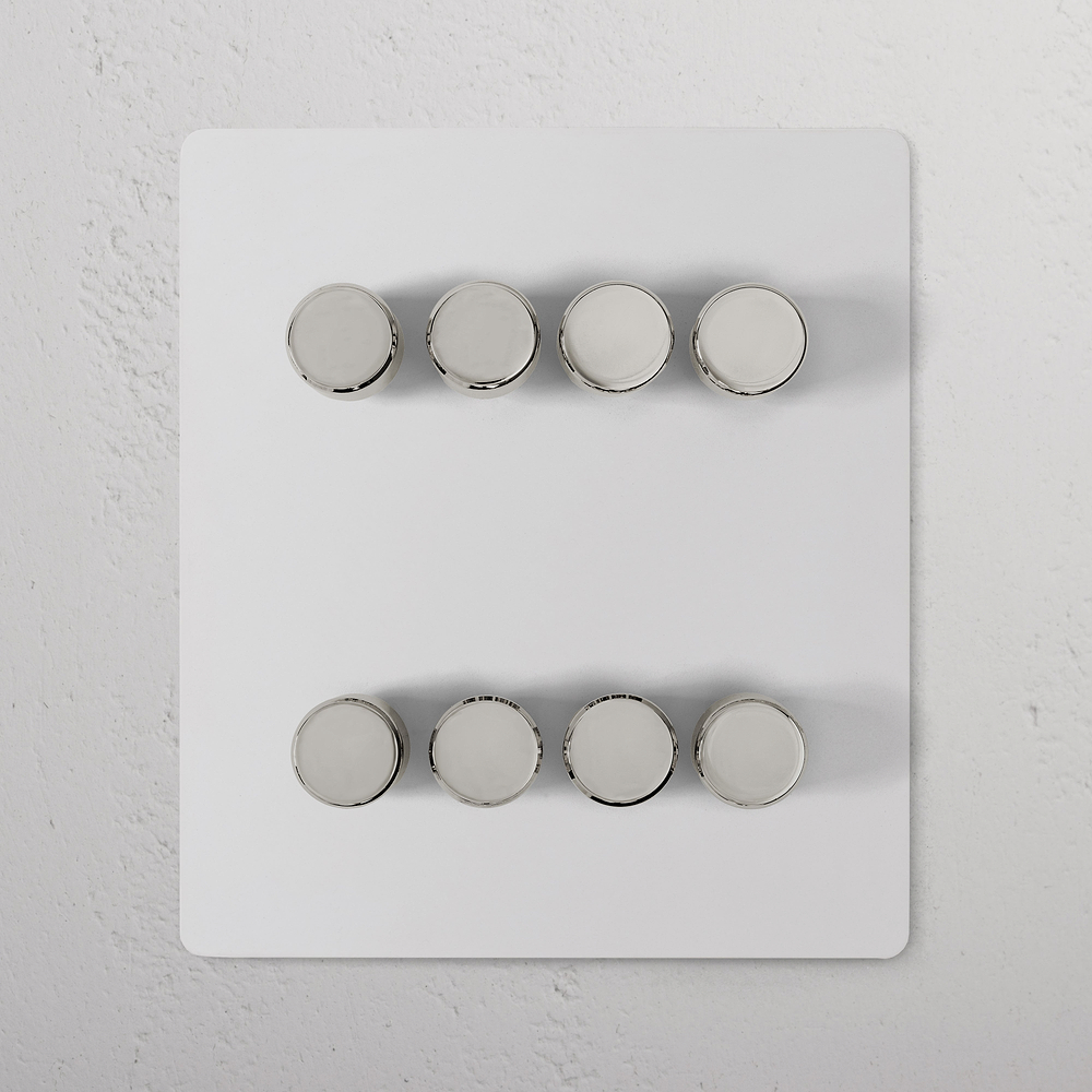 8G Two Way Dimmer Switch - Paintable Polished Nickel