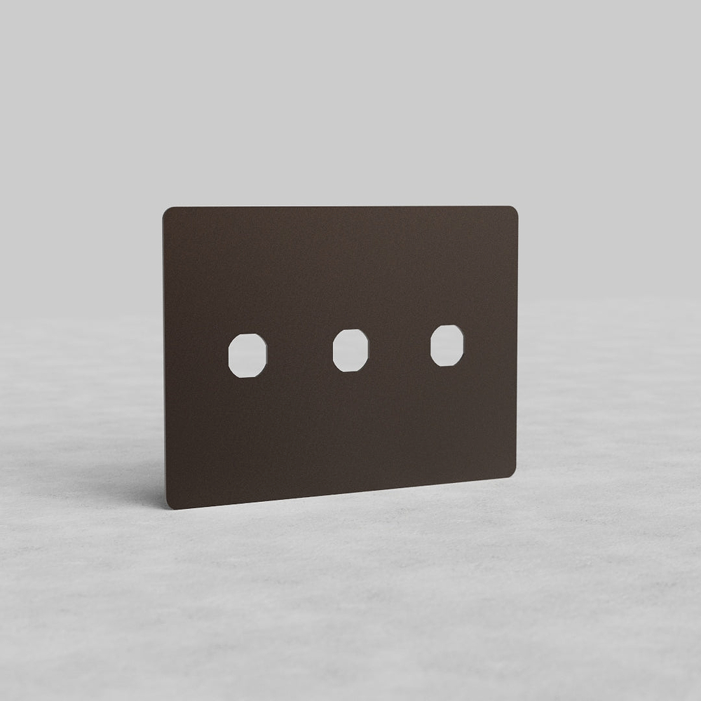 Kew 3G Switch Plate - Bronze