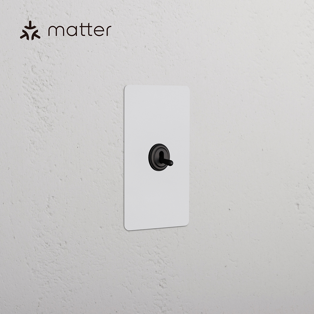 Kew 1G Smart Retractive Toggle Switch - Paintable Bronze