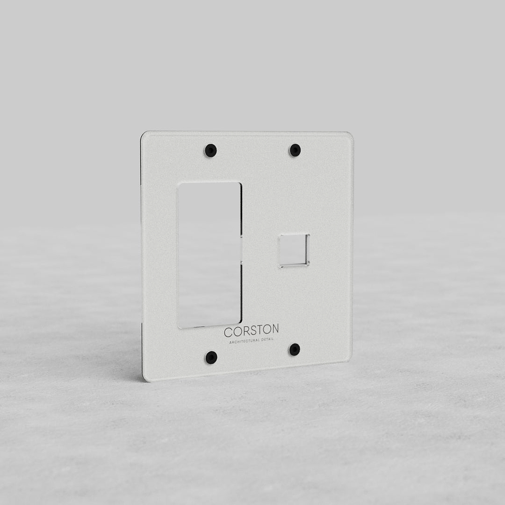 Kew 2G Outlet & Keystone Plate - Clear