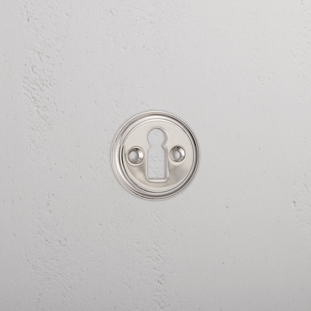 Canning Rosette für Buntbartschloss - Polished Nickel