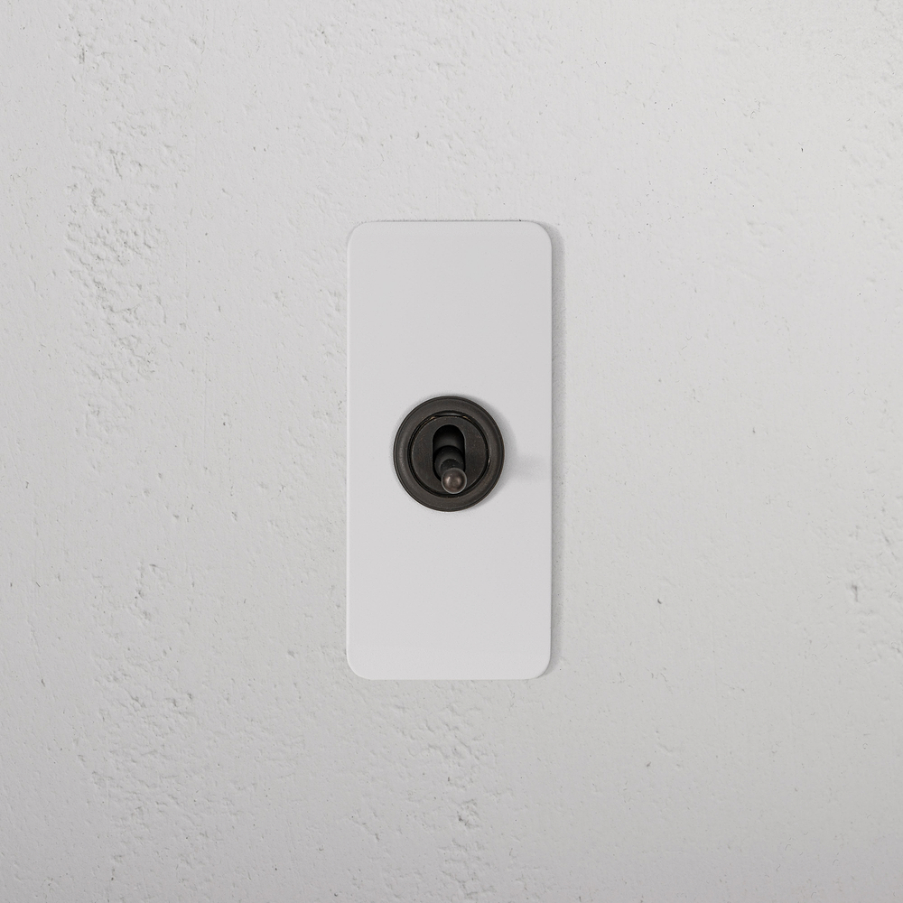 1G Architrave Two Way Toggle Switch - Paintable Bronze