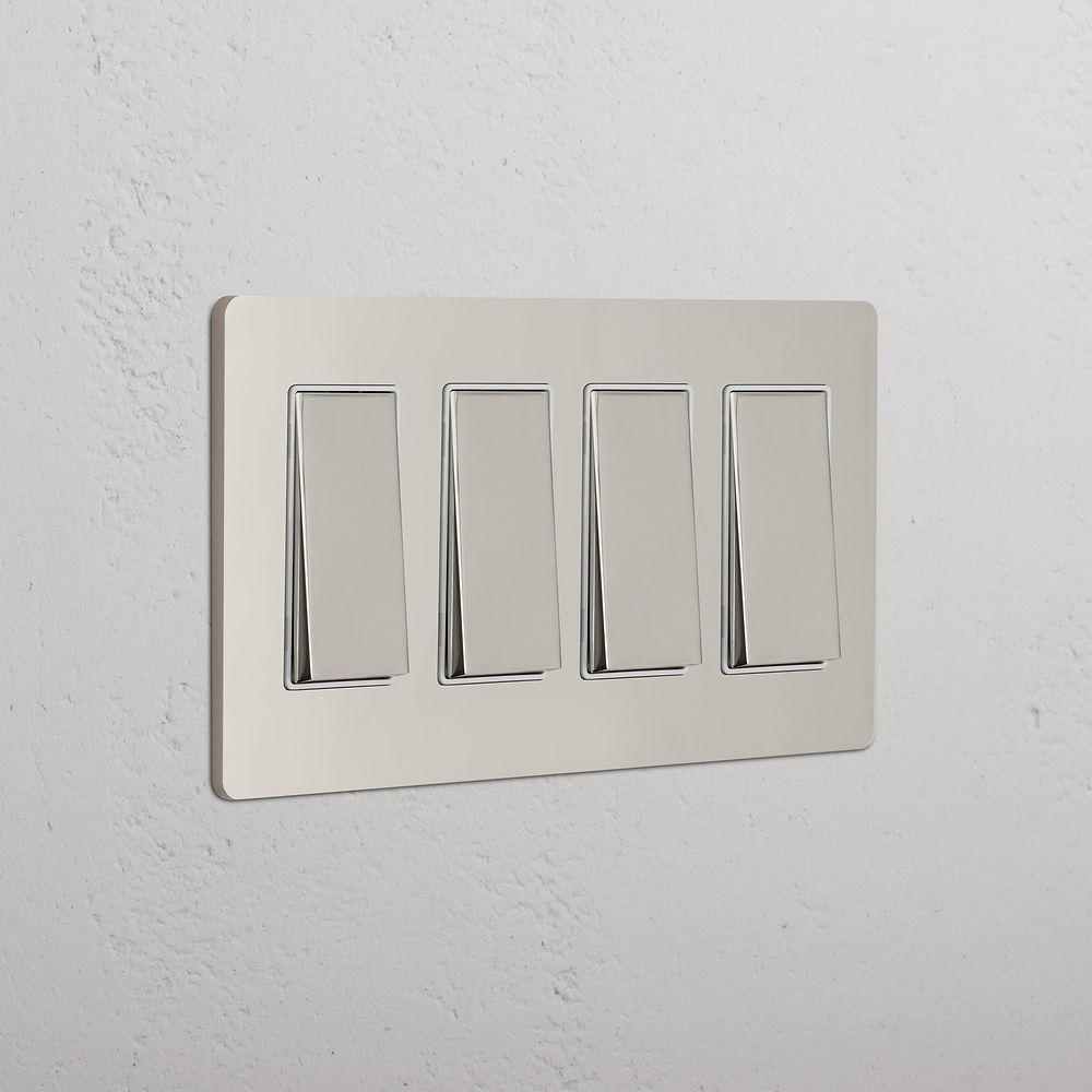 Grove 4G Rocker Switch - Polished Nickel White