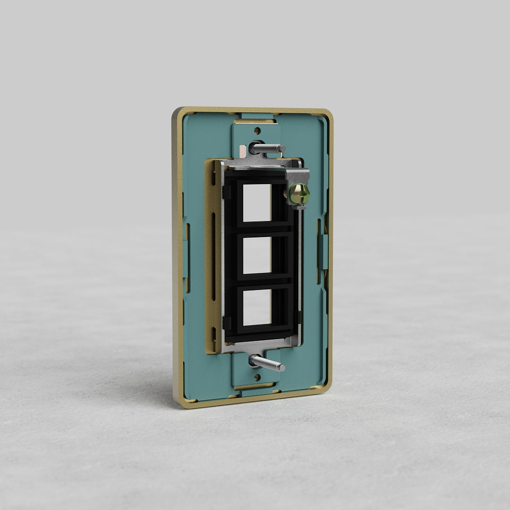 Grove 1G 3x Keystone Plate - Antique Brass