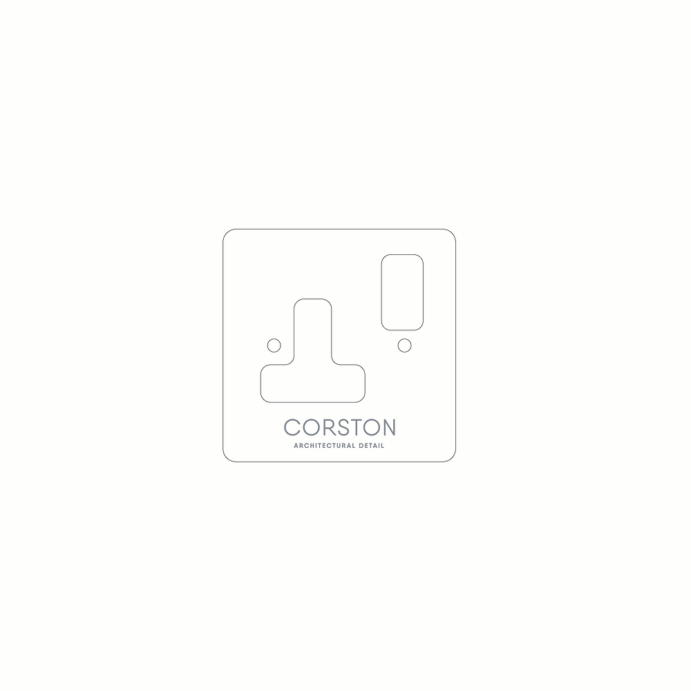 1G 13A UK Socket Front Plate Paper Template