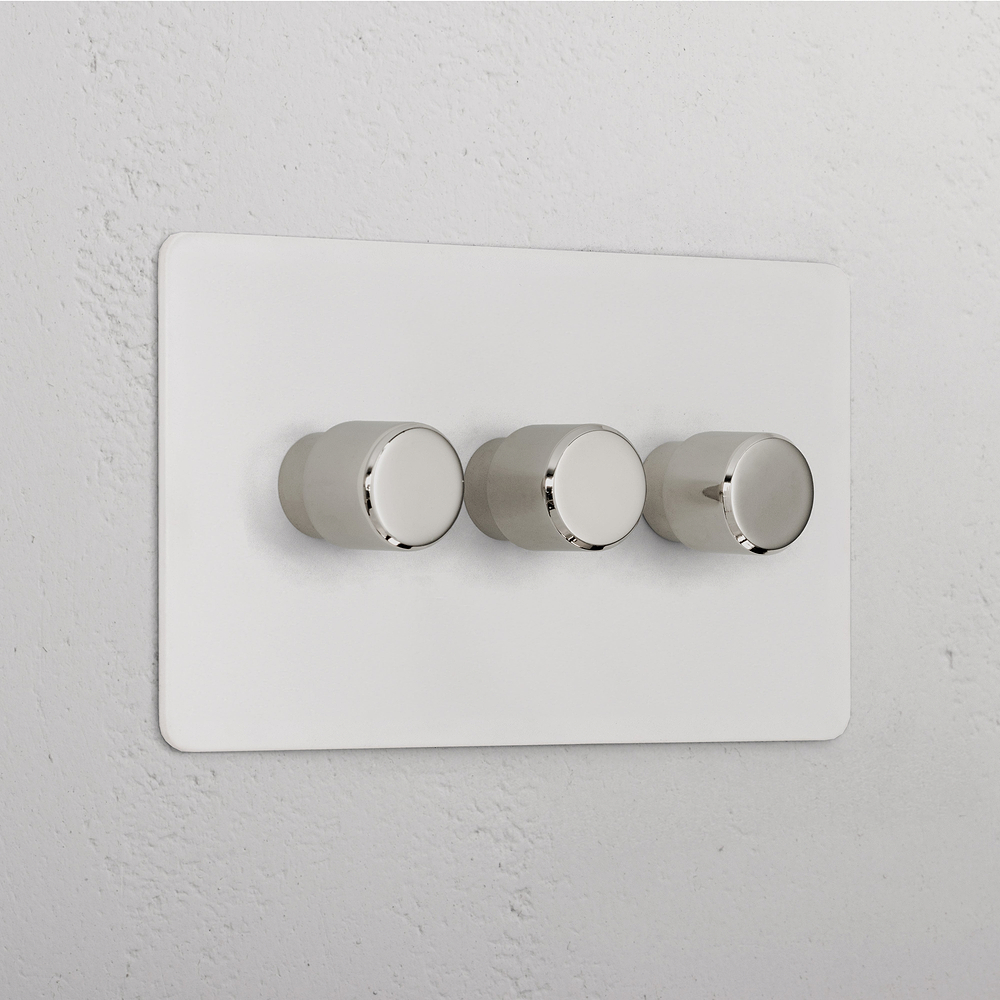 3G Two Way Dimmer Switch - Paintable Polished Nickel