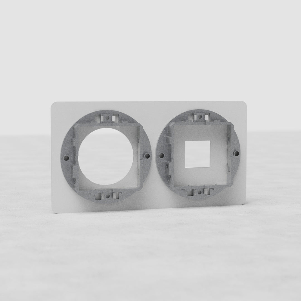 Kew Plaque Insert Keystone x1 & Prise x1 (Double) - Peignable