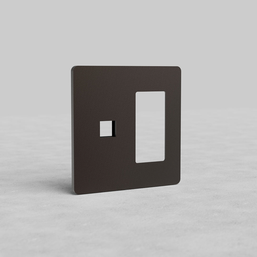Grove 2G Outlet & Keystone Plate - Bronze