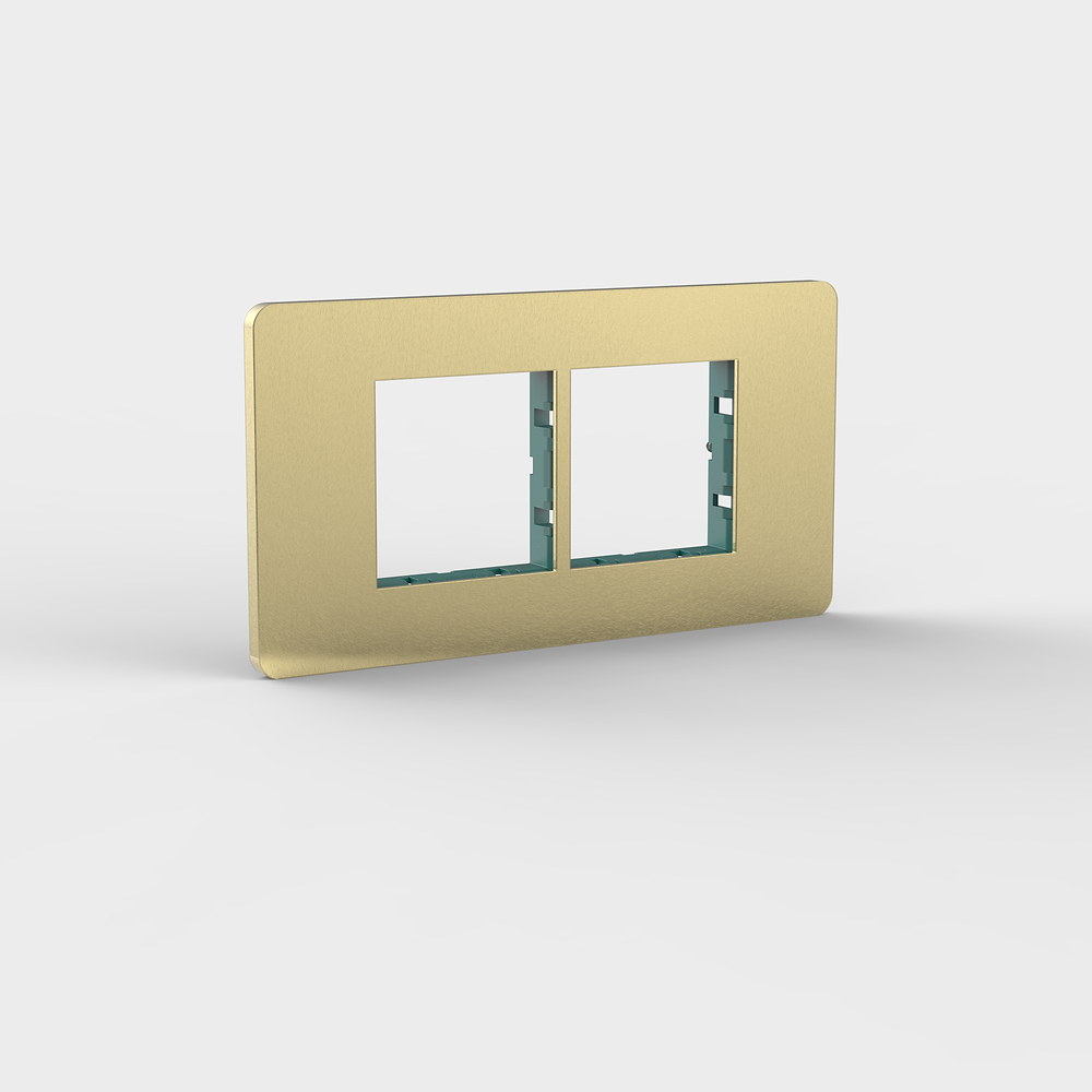 Grove 4-Module 2x 45mm Module Plate – Antique Brass