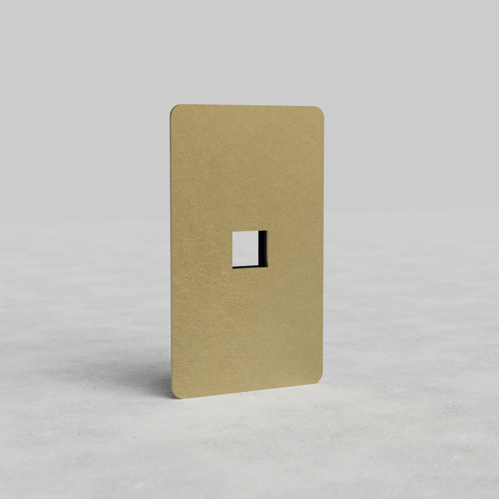 Kew 1G Keystone Plate - Antique Brass
