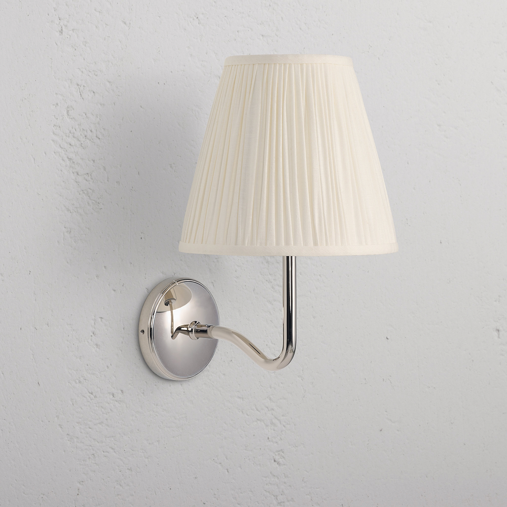 Malvern Large Wall Light Alabaster White – Polished Nickel