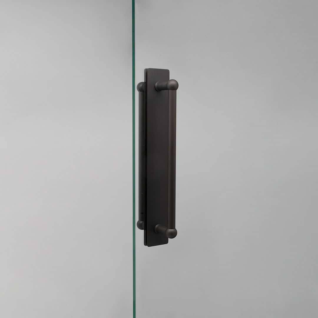 Harper Double Pull Handle with Plate 320mm - Bronze