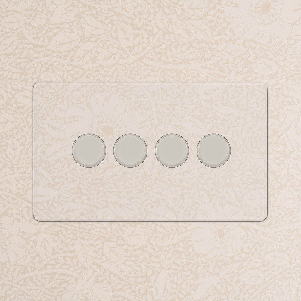 4G Two Way Dimmer Switch - Clear Polished Nickel