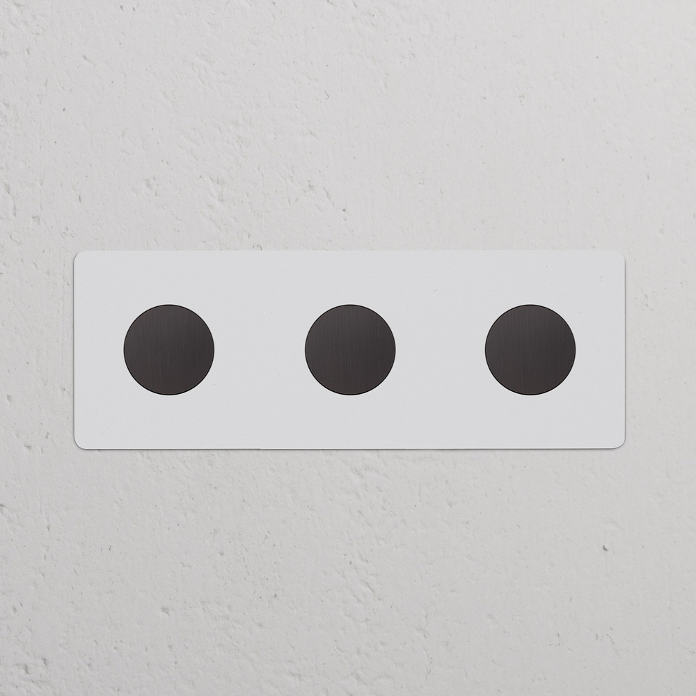 Kew Drievoudige 3x dimmer – Beschilderbaar brons