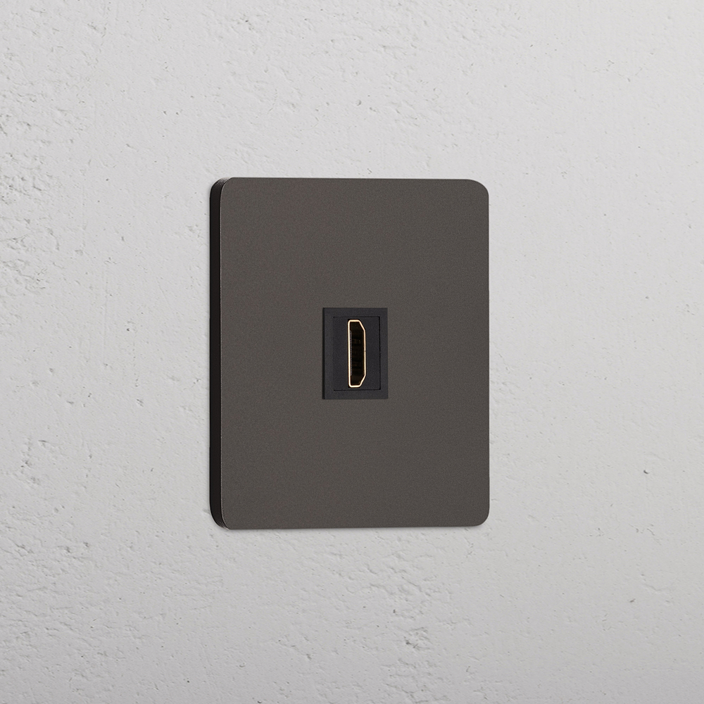 Grove Single HDMI Socket - Bronze | Black