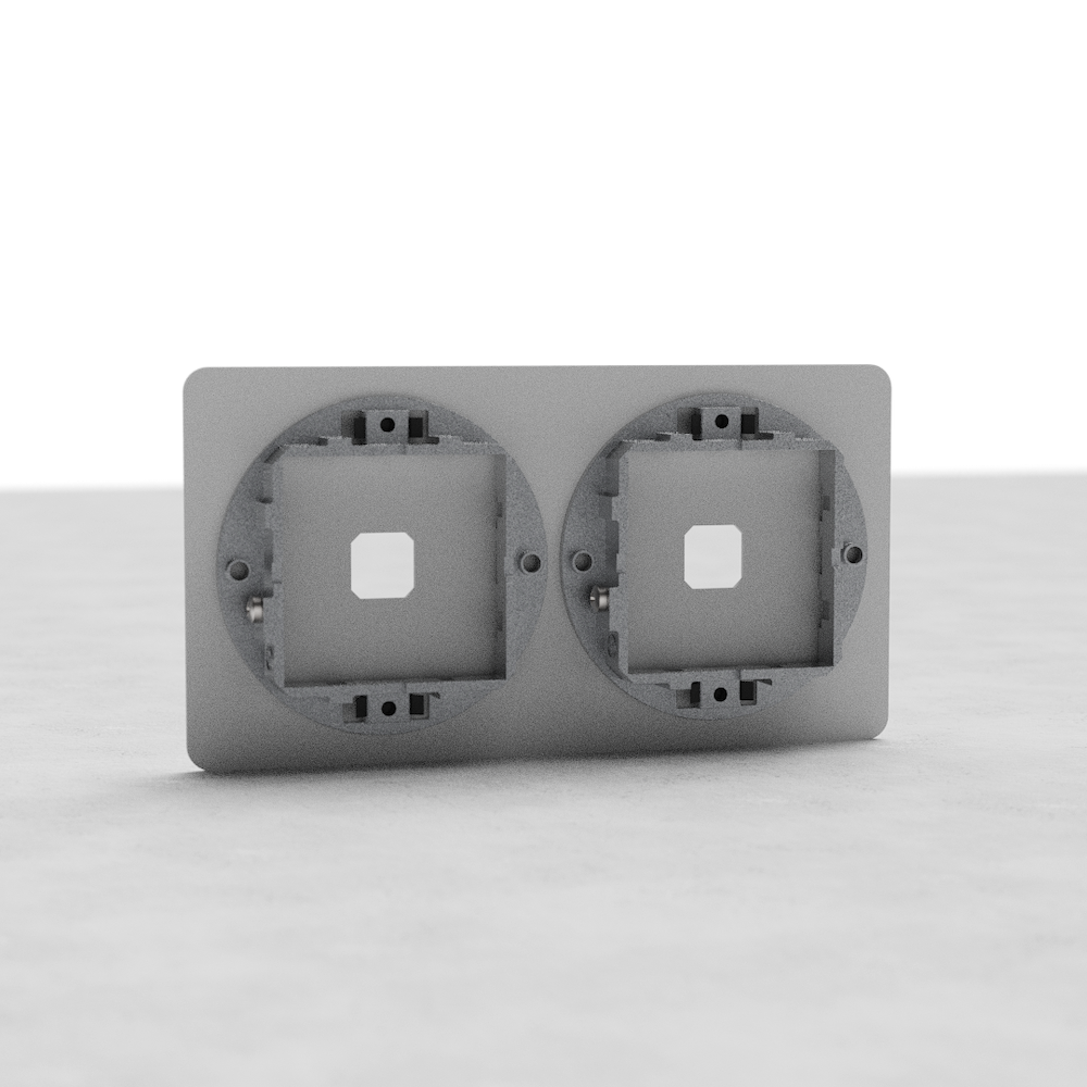 Kew Double 2x Switch Plate - Paintable