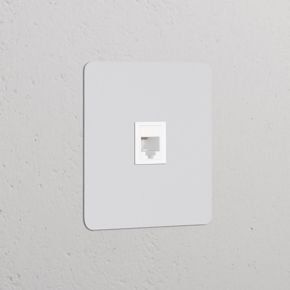 Kew Single RJ45 Socket - Paintable | White
