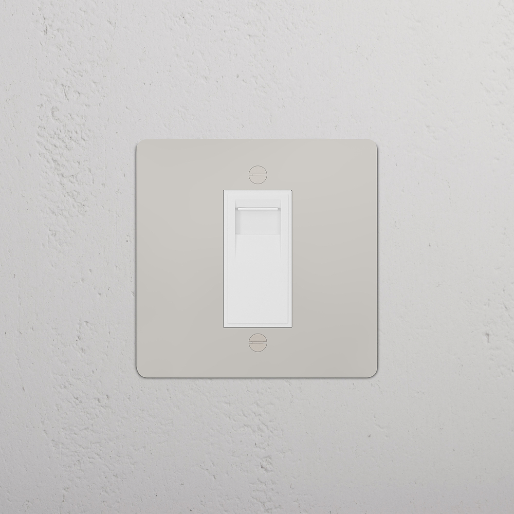 Single BT Master Socket - Polished Nickel | White