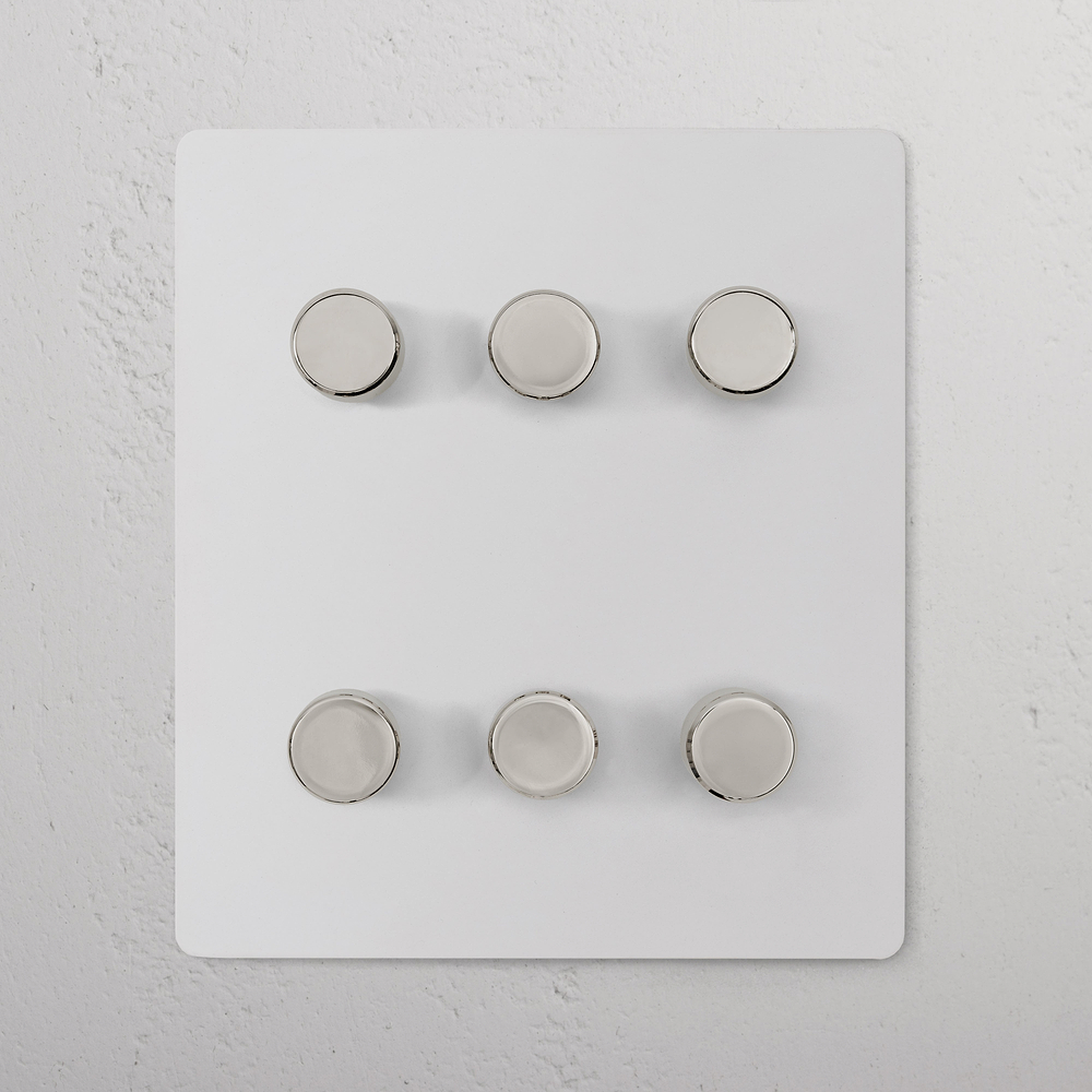 6G Two Way Dimmer Switch - Paintable Polished Nickel