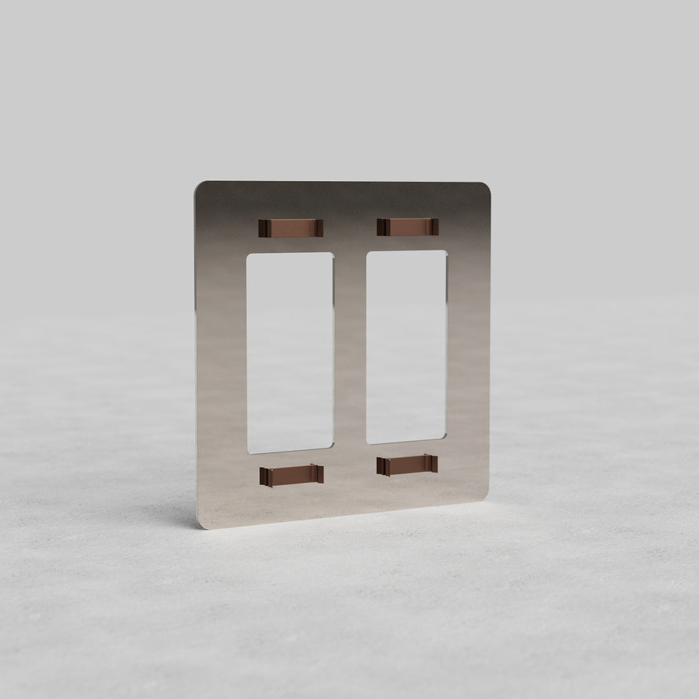 Kew 2G Outlet Plate - Polished Nickel
