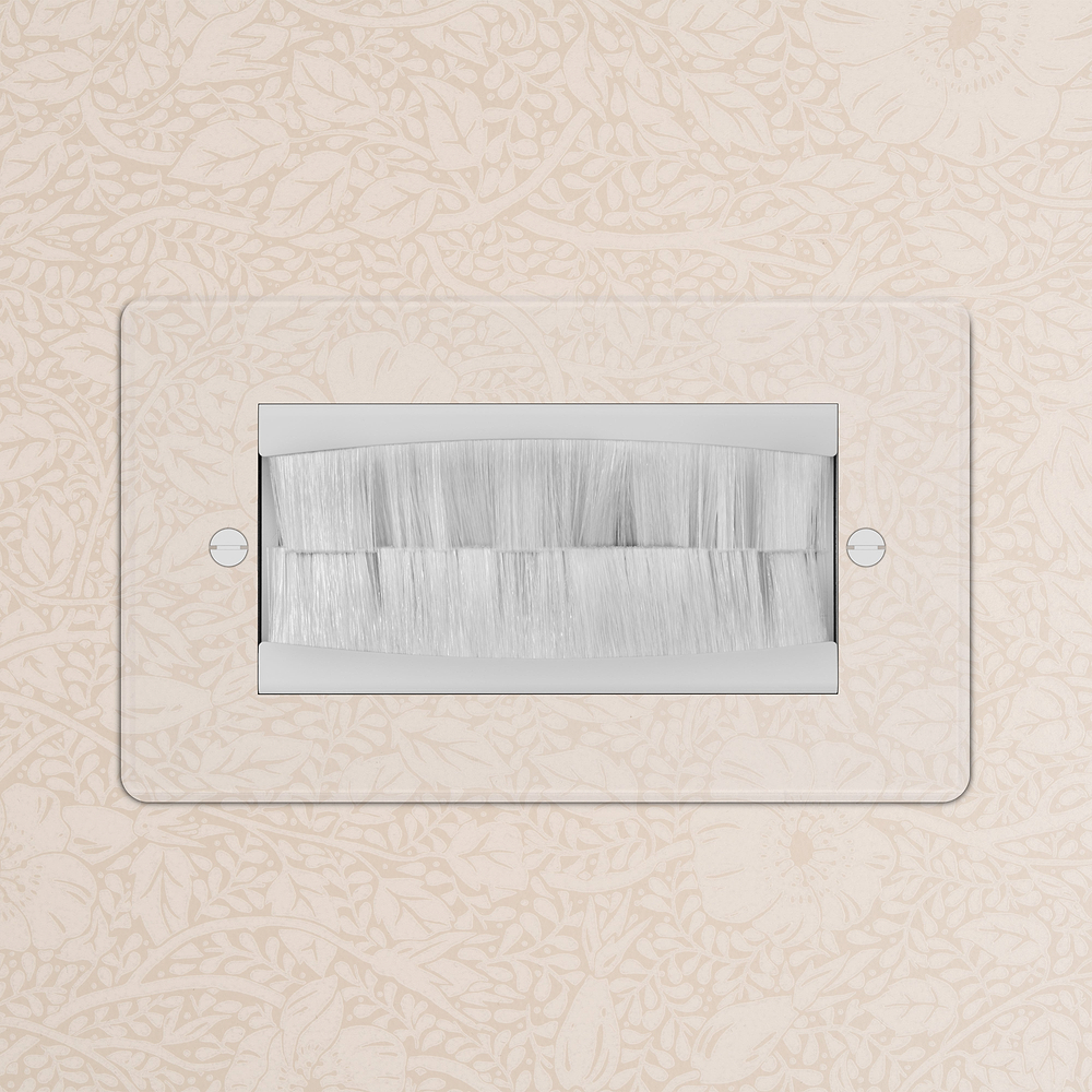 Double Brush Plate - Clear | White