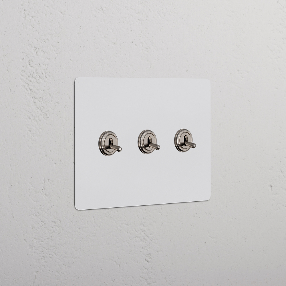 Kew 3G Toggle Switch - Paintable Polished Nickel