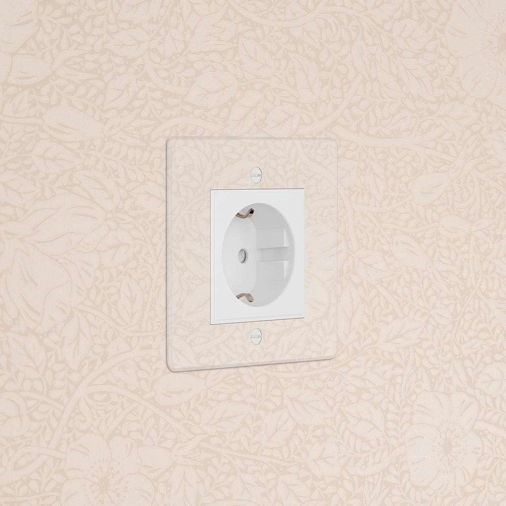 Single Schuko Socket - Clear | White
