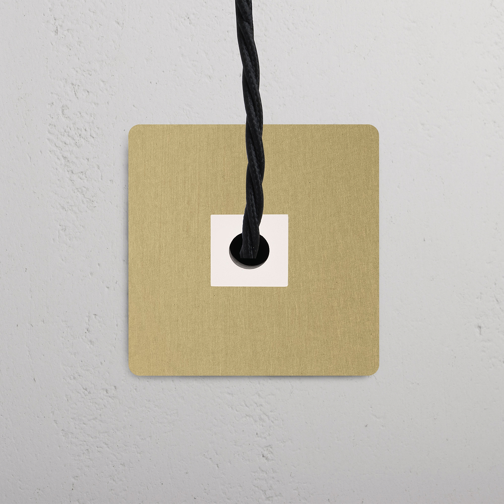 Kew Enkele kabel voedingsmodule - Antiek messing - Wit