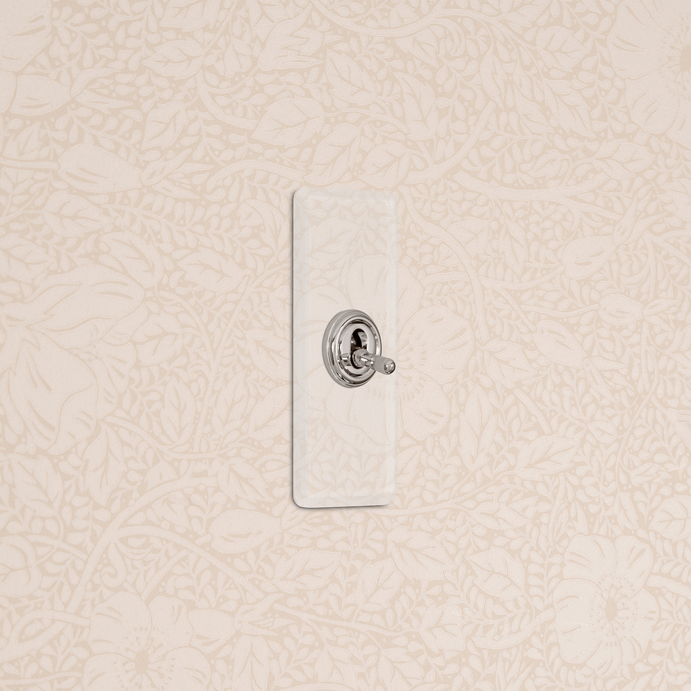 1G Architrave Retractive Toggle Switch - Clear Polished Nickel