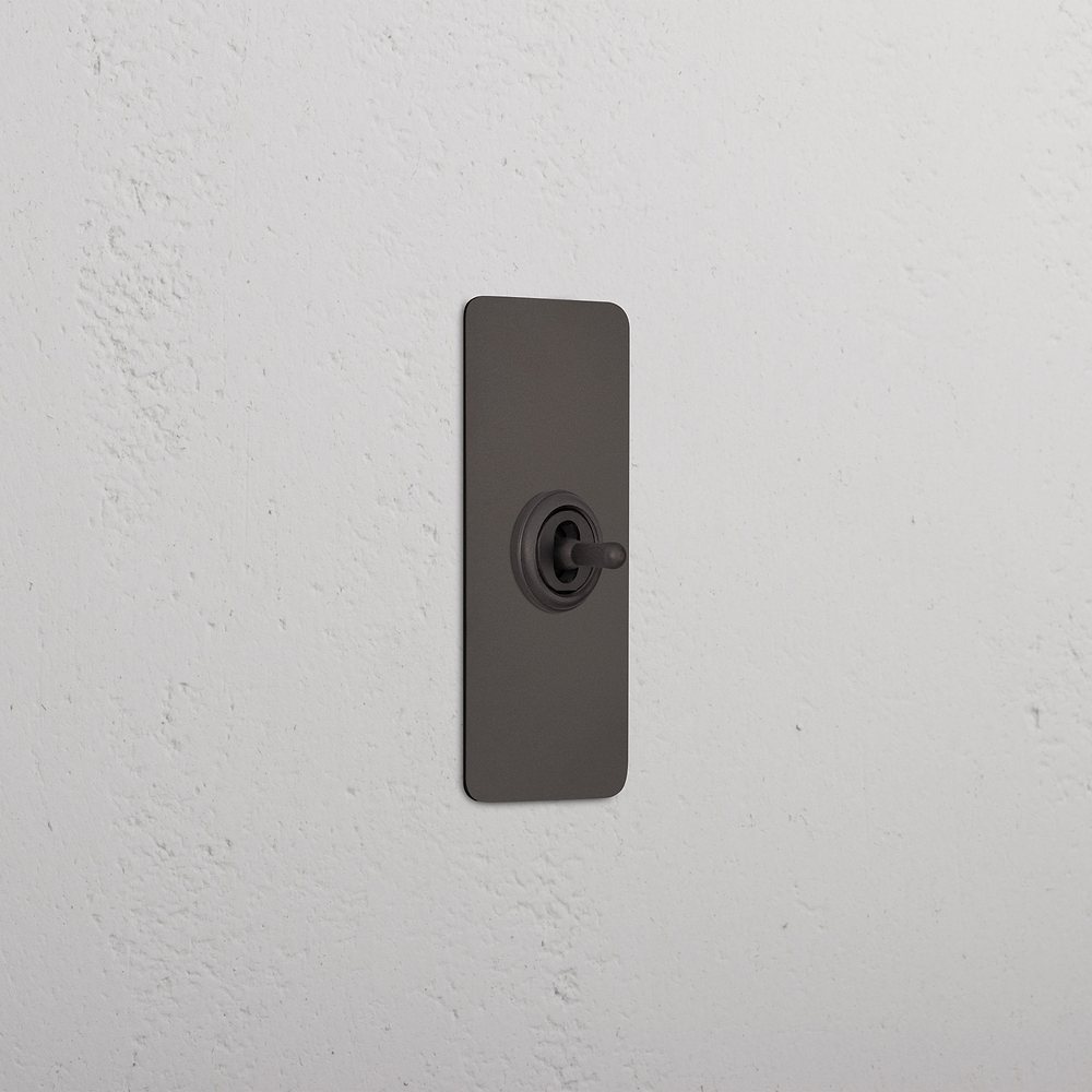 1G Architrave Centre Retractive Toggle Switch - Bronze