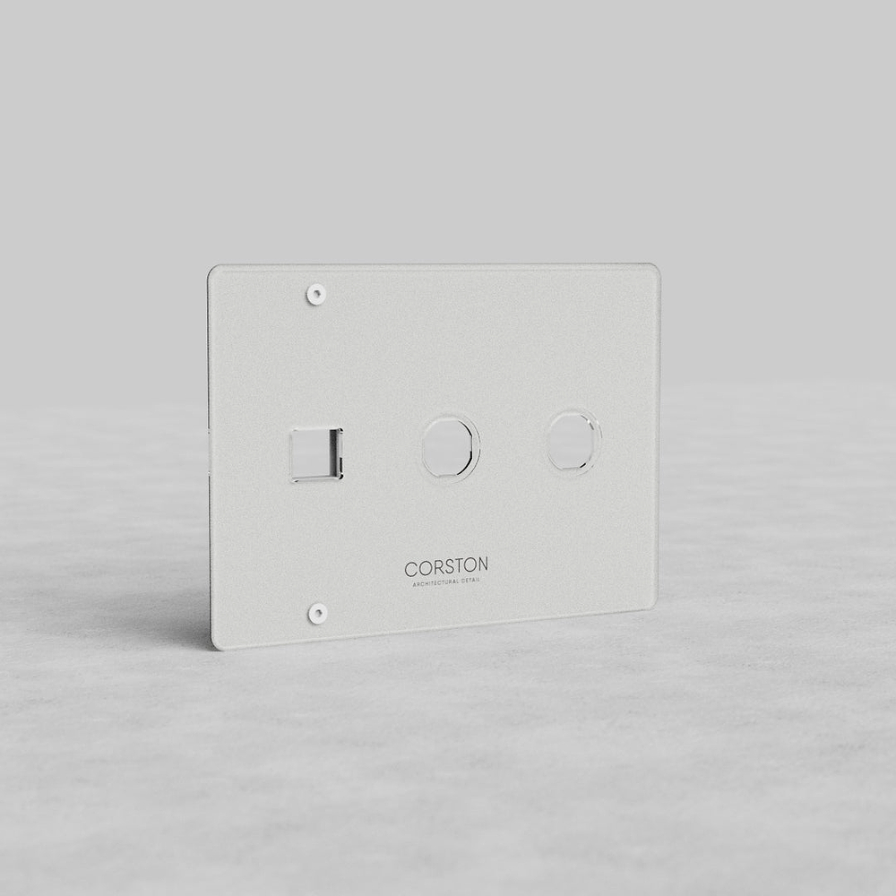Kew 3G 2x Switch & Keystone Plate - Clear